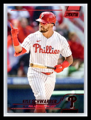 2022 Stadium Club #262 Kyle Schwarber Red Parallel Philadelphia Phillies