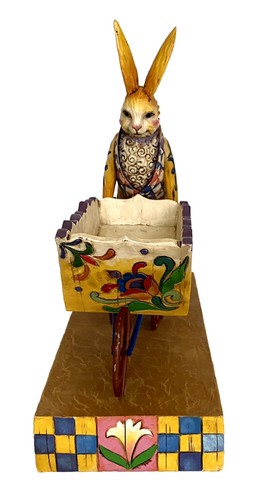Rabbit & Wheel Barrow Jim Shore Heartwood Creek 'A Bunny's Work is Never Done' - Picture 4 of 9