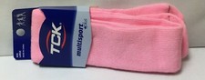 TCK Acrylic Multi Sport Plus Cushioned Tube Socks Knee High Pink Large New 