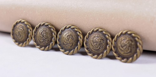 50PC 12MM Brass Rope Flower Conchos Leathercrafts Stud Rivet Tacks Decorative - Picture 5 of 12