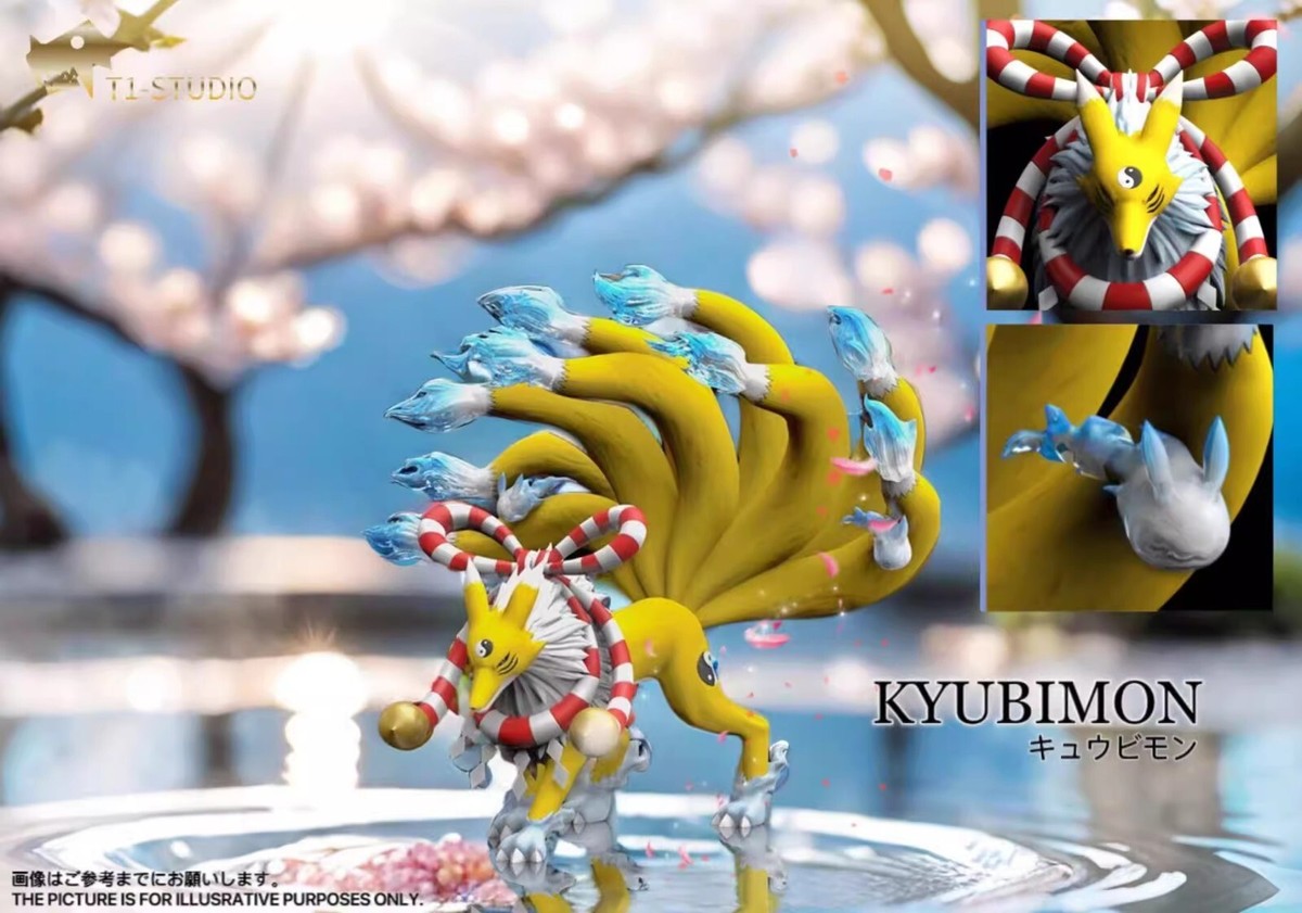 Pre Sale T1 Studio Digimon Monster Kyubimon Statue Resin Figure