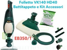 ASPIRAPOLVERE FOLLETTO VK140 HD40 ORIGINALE VORWERK COMPLETO BATTITAPPETO EB350