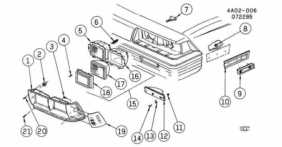 Anillo envolvente de ajuste de faros GM 1986-2002 nuevo fabricante de equipos originales negro 16503154 Foto 3 de 3