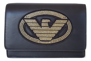 borsa armani ecopelle nera