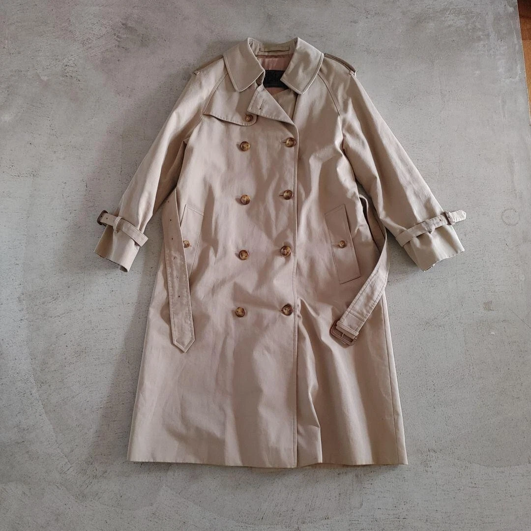 Grenfell BLAAK Trench Coat Cloth Beige. Women Size 42 M L Made in