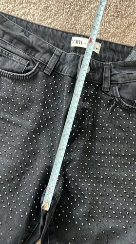 Zara The Slim Jeans mit Strass schwarz US Größe 6 - Bild 7 von 11