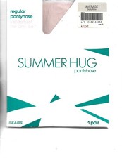 New Sears Summer Hug Pantyhose, Sandalfoot, Average, Dusty Rose Color,100 Nylon