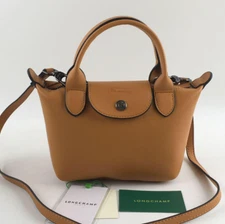 Longchamp Le Pliage Cuir XS Mini Leather Shoulder Bag Brown Outlet NEW via FedEx