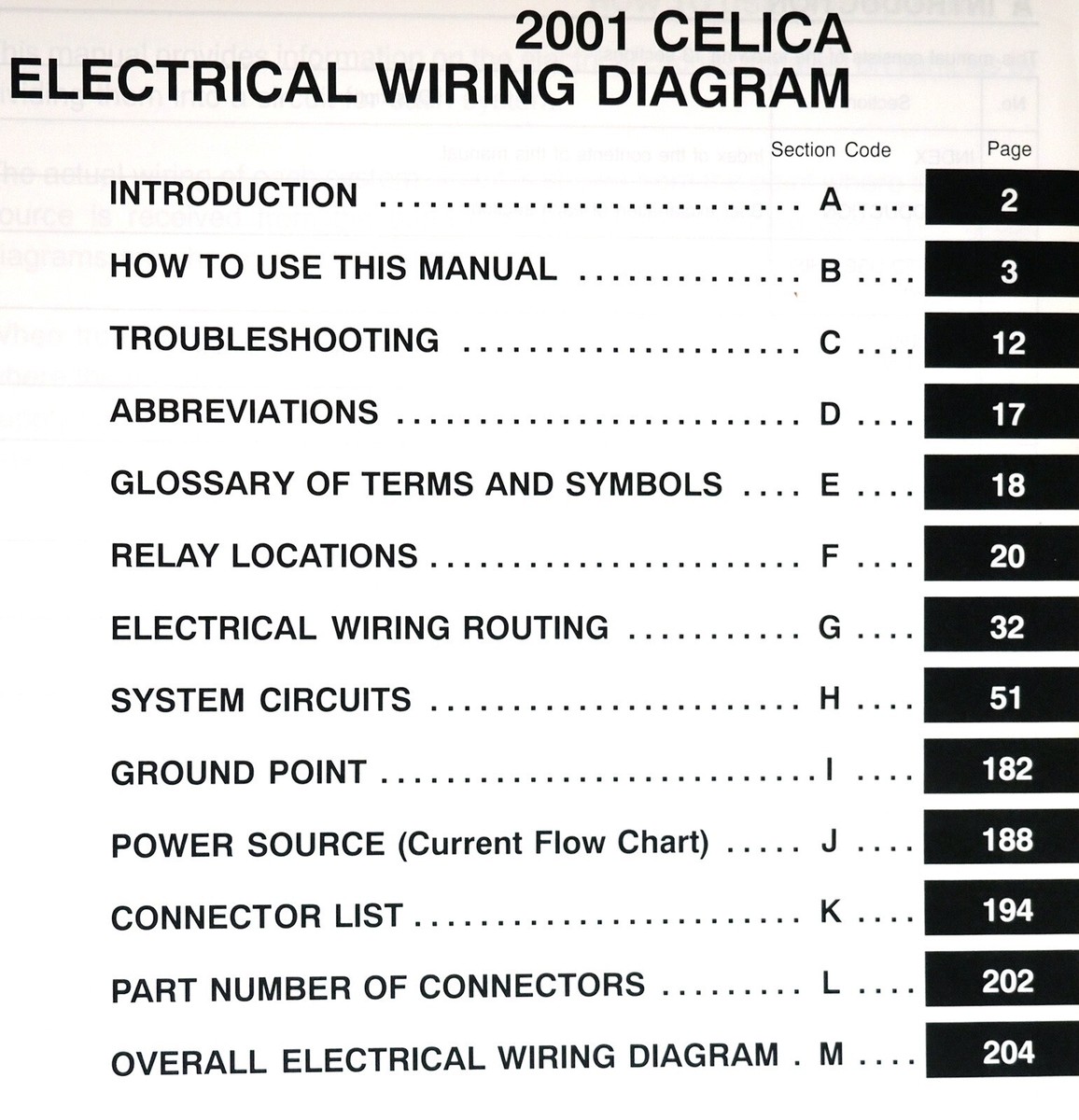 Stereo Wire Diagram 2001 Toyota Celica 2001 Celica PDF PDF