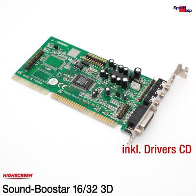 HIGHSCREEN SOUND-BOOSTAR 16/32 3D V1.5 ISA AD1816AJS SOUND CARD KARTE DOS WIN