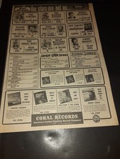Coral Records Rare Original 1955 Retail Promo Poster Ad Framed! #3