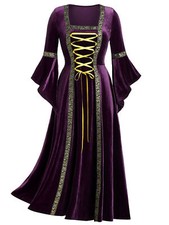 Mittelalter Kleidung Damen Renaissance Kostüm Halloween Fasching Kleid