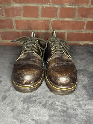 Vintage Dr. Martens Brown Oxford Shoe Low Boot Made In 