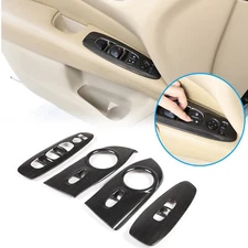 Black Wood Grain Window Lift Switch Panel Trim Cover For Nissan Pathfinder 13-18