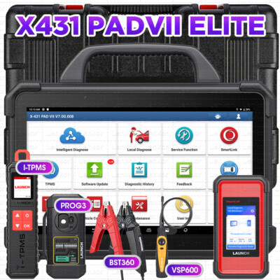 LAUNCH X431 PAD VII ELITE Car Diagnostic Scanner J2534 Key Programming Coding