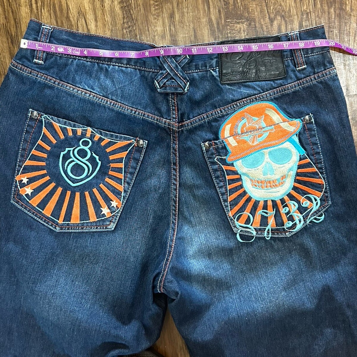 Pocket Eight 732 Jeans Men's 40x34 Baggy Y2K Hip Hop Streetwear 8732