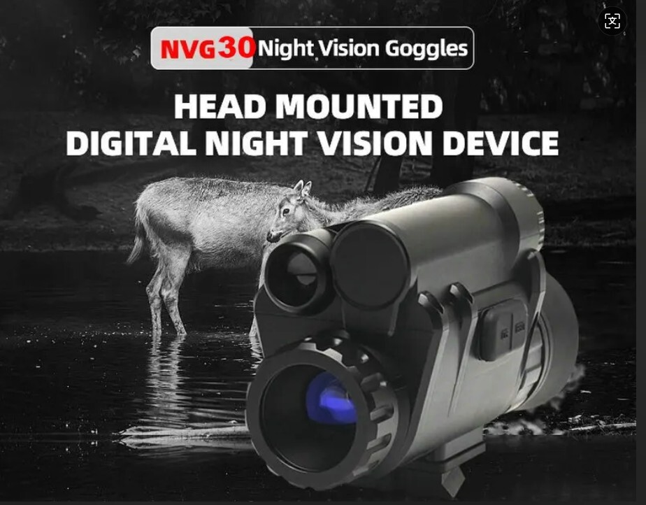 Lunettes De Vision Nocturne Monoculaires NVG10 – Vision IR 1920x1080p WiFi Pour Chasse Et Observation