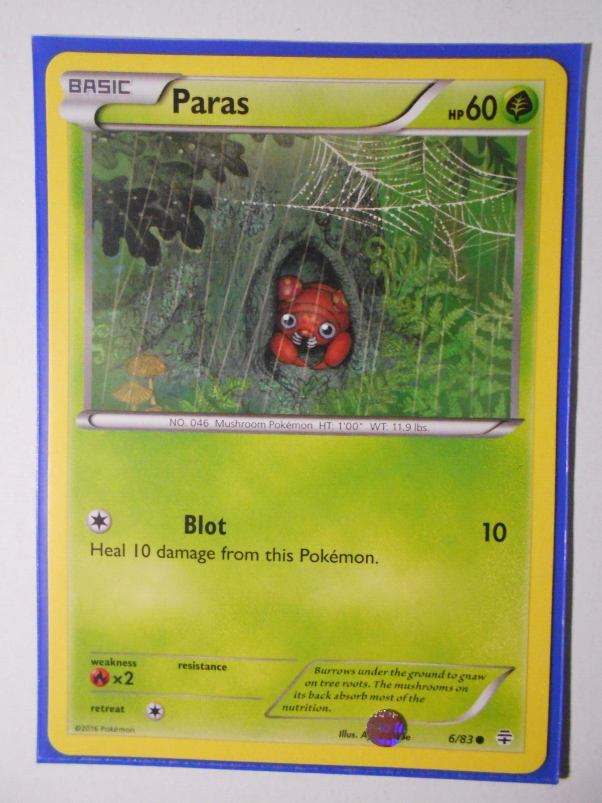 Paras 6/83 Pokemon card XY Generations common NM