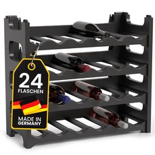 Flaschenregal Weinregal stapelbar 24  Flaschen Flaschenständer Kunststoff Wein