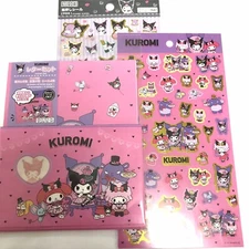 Sanrio KUROMI Letter Set x1 +  Sticker x 2 sets Limited DAISO Japan Anime