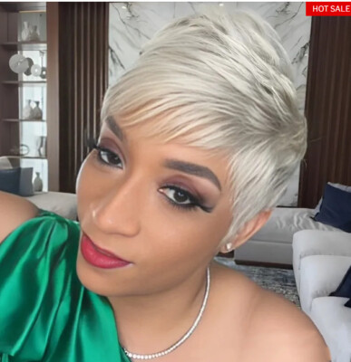 Grey Pixie Cut Wigs for Women Daily Party Wear Straight Synthetic Silver Hair 