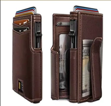 Access Denied Genuine Leather Slim Bifold Wallets For Men