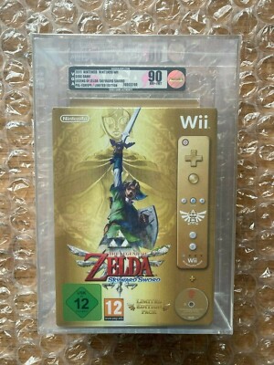 BRANDNEU VERSIEGELT LEGEND OF ZELDA SKYWARD SWORD LTD ED PACK VGA GOLD GRADED 90