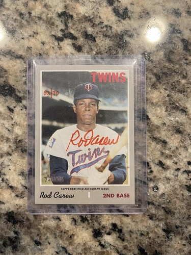 ⚾️2019 TOPPS HERITAGE RED INK AUTO #ROA-RC ROD CAREW NMMT OR BETTER ...