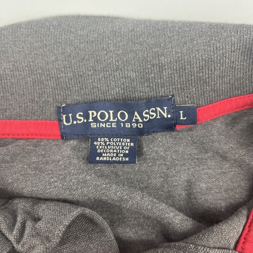 U.S. Polo Assn. Men's Short Sleeve Polo Grey Color Size L - Picture 3 of 4