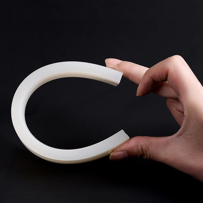 Guarnizione in gomma silicone solido bianca profilo quadrato striscia di gomma nastro di tenuta - Immagine 4 di 4