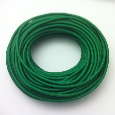 100m Design Zug-Pendelleitung Textilkabel Stoffkabel Grün 2x0,75 TOP EU Qualität