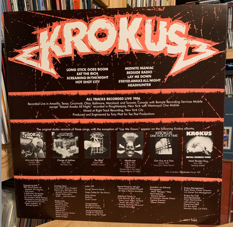 KROKUS - Alive and Screamin’ Vinyl LP Mint Australian pressing 1986 - Image 4 of 4