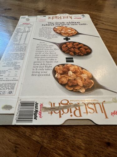 Caja de cereales Kelloggs Just Right 1987 - pepitas de fibra nuevas - Imagen 4 de 7