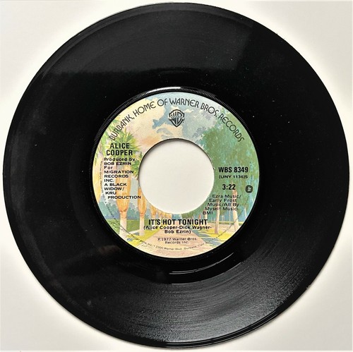 You and Me / It's Hot Tonight: Alice Cooper: Warner Bros. # WBS 8349 - 1977: NM- - Picture 5 of 7