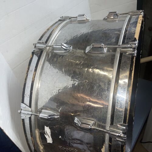 1960er Rogers 26 Zoll Bass Drum Chrom Silber marschierend selten Dyna Sonic maßgeschneidert gebaut - Bild 2 von 10