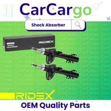 Pair X2 Front Shock Absorbers Gas for AUDI A1 2010 - 2018 OE Quality Ridex