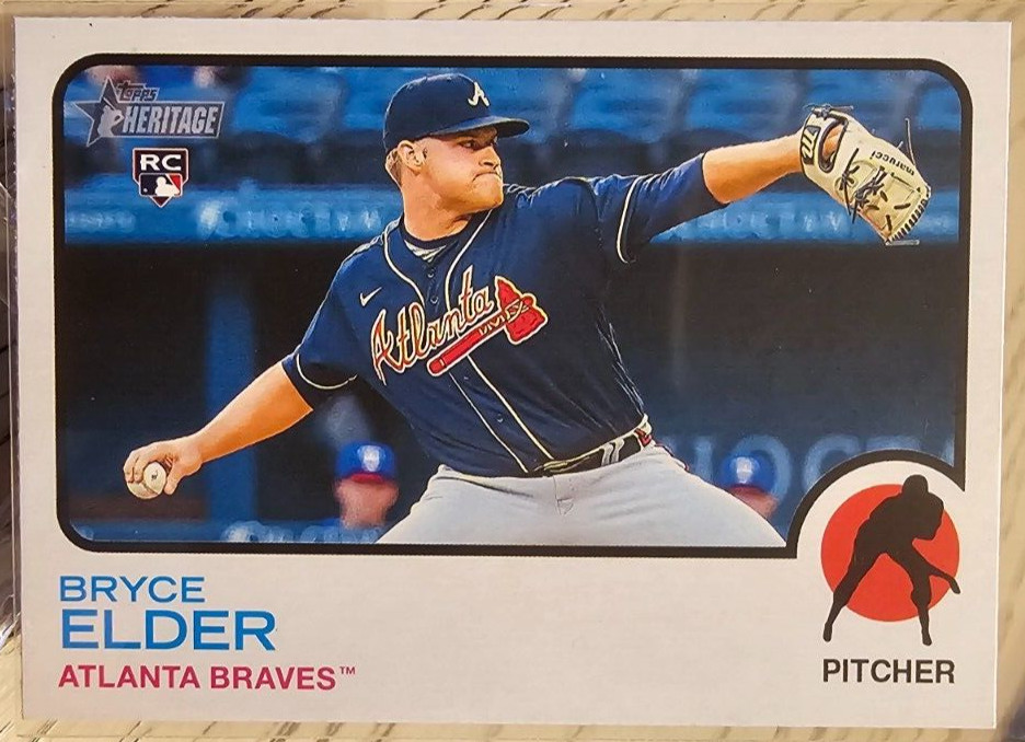 2022 Topps Heritage Bryce Elder RC #591 Atlanta Braves