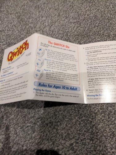 QWITCH - THE QUICK-SWITCH GAME - 2003 - 100% COMPLETE VG+ COND. GAMES 100 - Picture 2 of 9