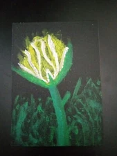 Yellow Bloom 8/2021 Original Acrylic Painting On Canvas Panel 5x7