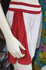 vtg 80s MAJESTIC Athletic Basketball L boys red white gym shorts UNISEX S