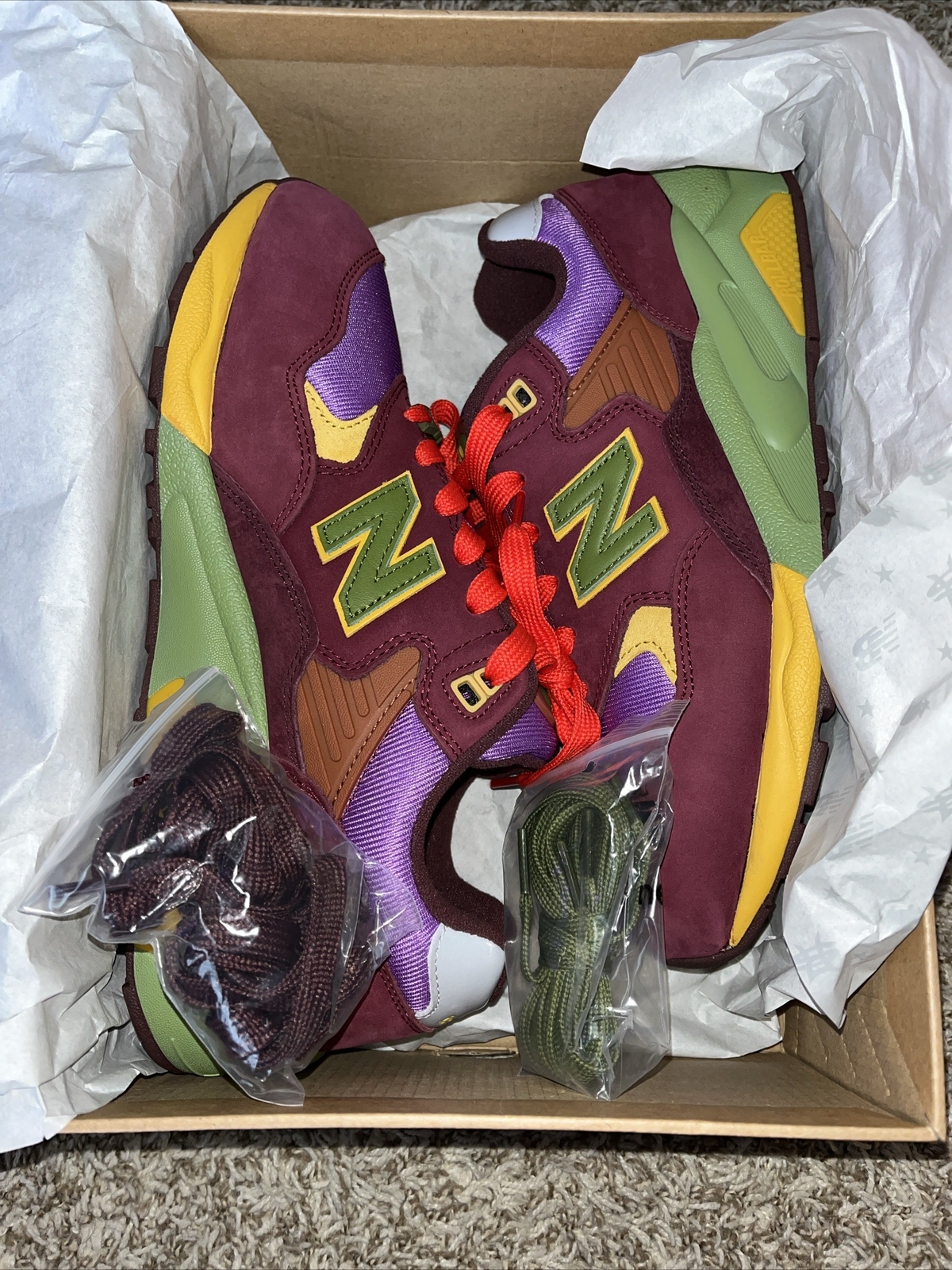 Size 10 - New Balance 580 x Stray Rats Tribute to 2007 - Burgundy 2022 ...
