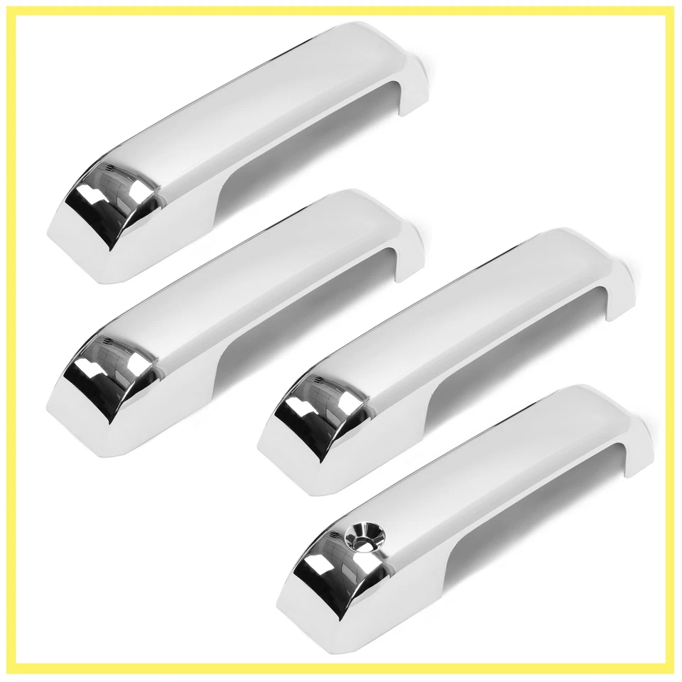 For 2017-2020 Ford F250 F350 F450 Super Duty Chrome Door Handle Covers No Smart Foto 3 de 4