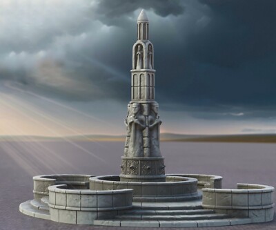 Brunnen Ivory City 28mm Tabletop Mittelalter Stadt - ThePrintingGoesEverOn TPGEO