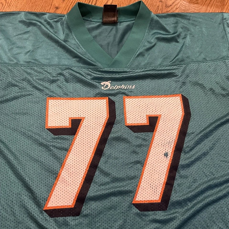 Camiseta larga Miami Dolphins Jake para hombre talla grande Reebok verde azulado Foto 4 de 4