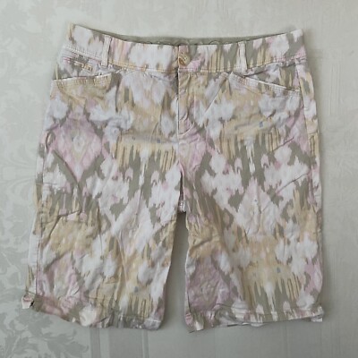 Intro By Jonathan Ross Pink Mid Rise Chino Short Women 12 Waist 34