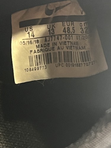NIKE AIR FORCE 1 LOW UTILITY NERO BIANCO AJ7747-001 US 14 - Foto 9 di 9