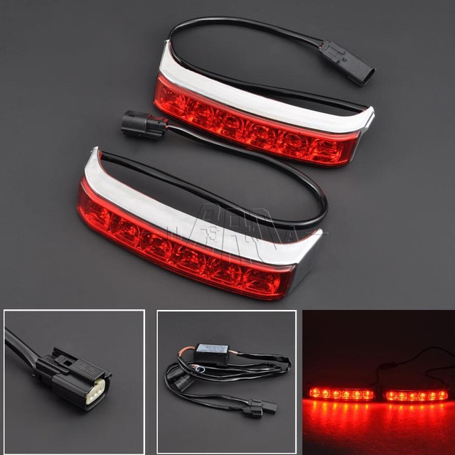 LED Saddlebag Run Brake Turn Light Lamp Red Lens For Harley Touring FLHR 14-2022 LED Saddlebag Run Brake Turn Light Lamp Red Lens For Harley Touring FLHR 14-2022