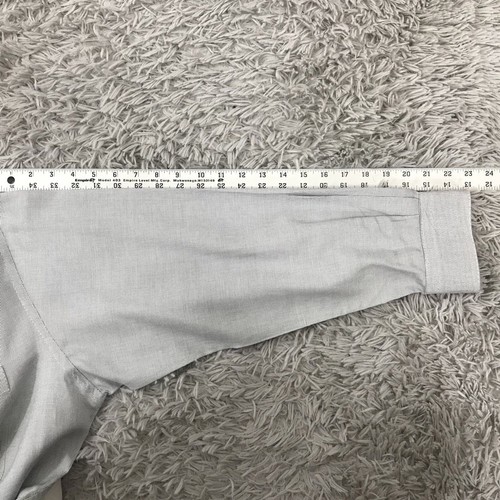 Camicia uomo Ermenegildo Zegna con bottoni davanti grigia micro check 16,5/42 - Foto 7 di 7