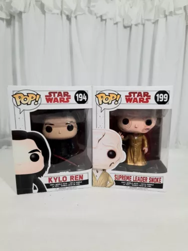 Star Wars POP Vinyl Bobblehead Funko Kylo Ren 194 and Supreme Leader Snoke 199