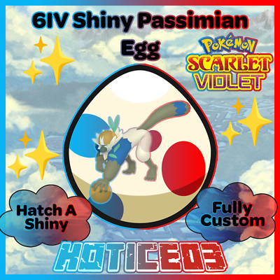 Passimian   SHINY 6IV EGG   Pokemon Scarlet  & Violet   TEAL MASK DLC  